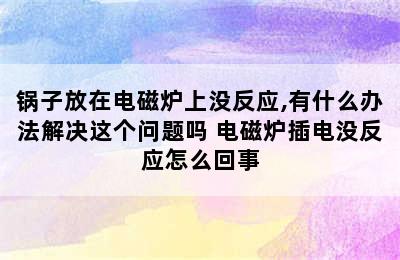 锅子放在电磁炉上没反应,有什么办法解决这个问题吗 电磁炉插电没反应怎么回事